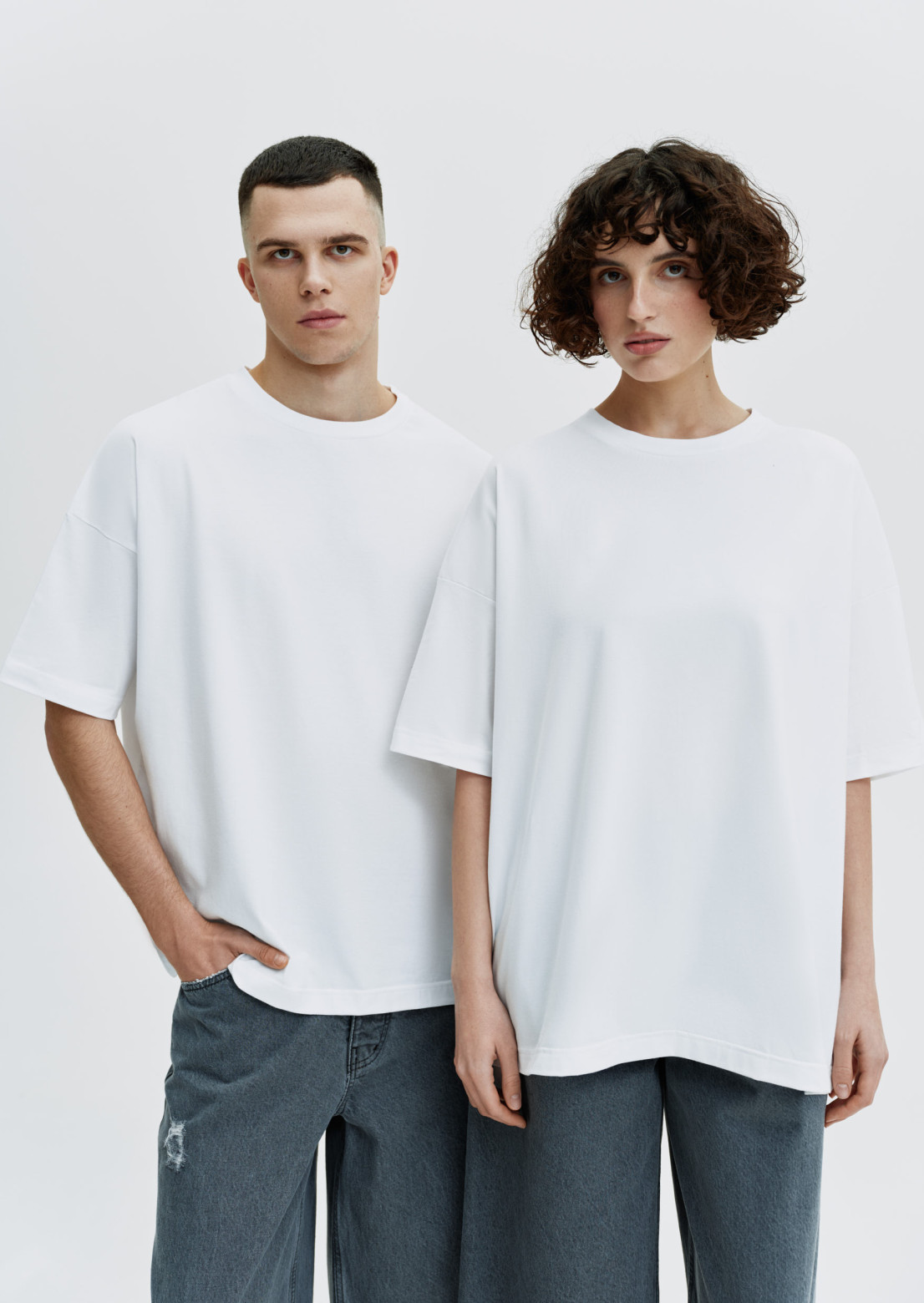Unisex White OCEAN Oversized T-Shirt